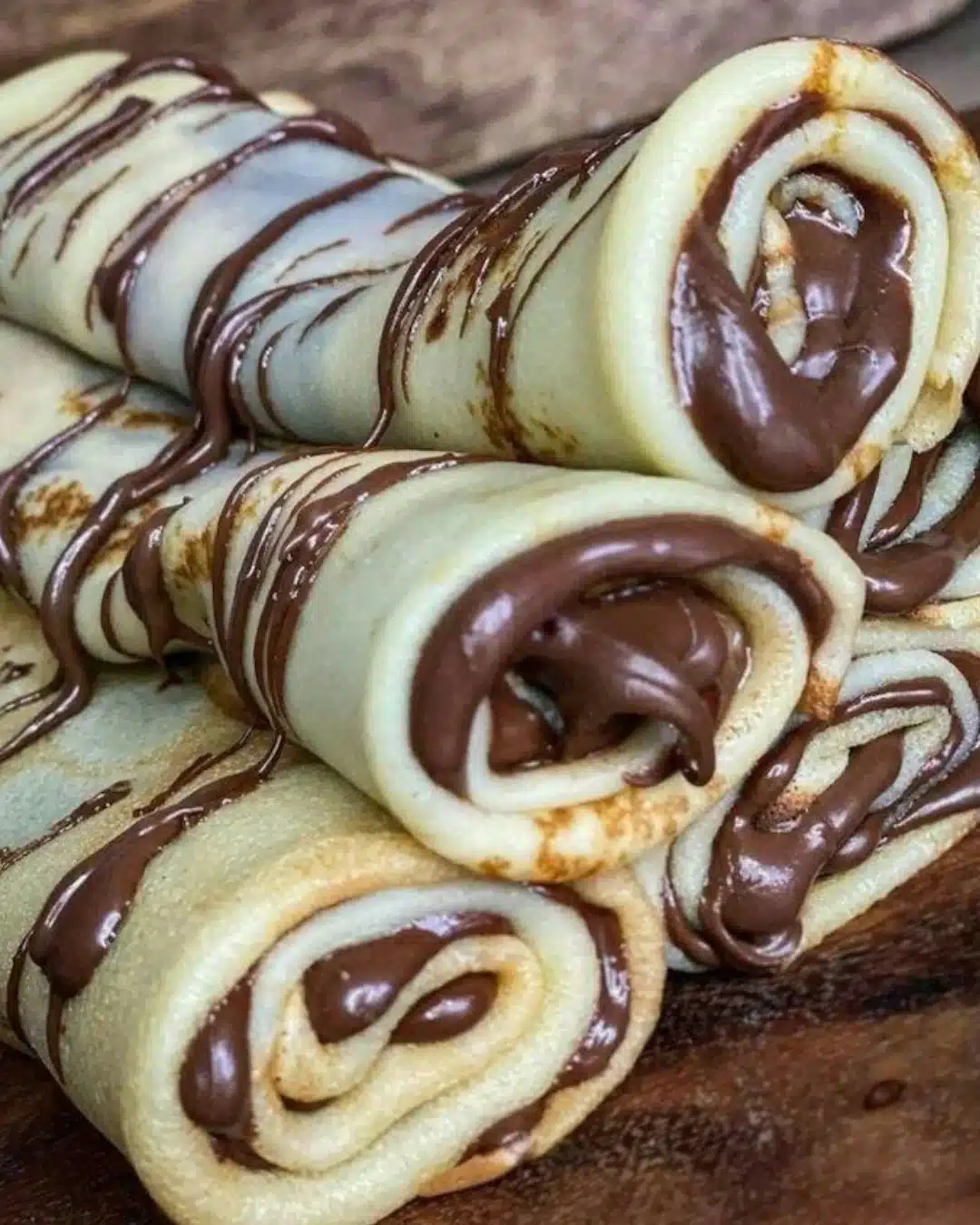 Handmade Chocolate Filled Crepe Rolls