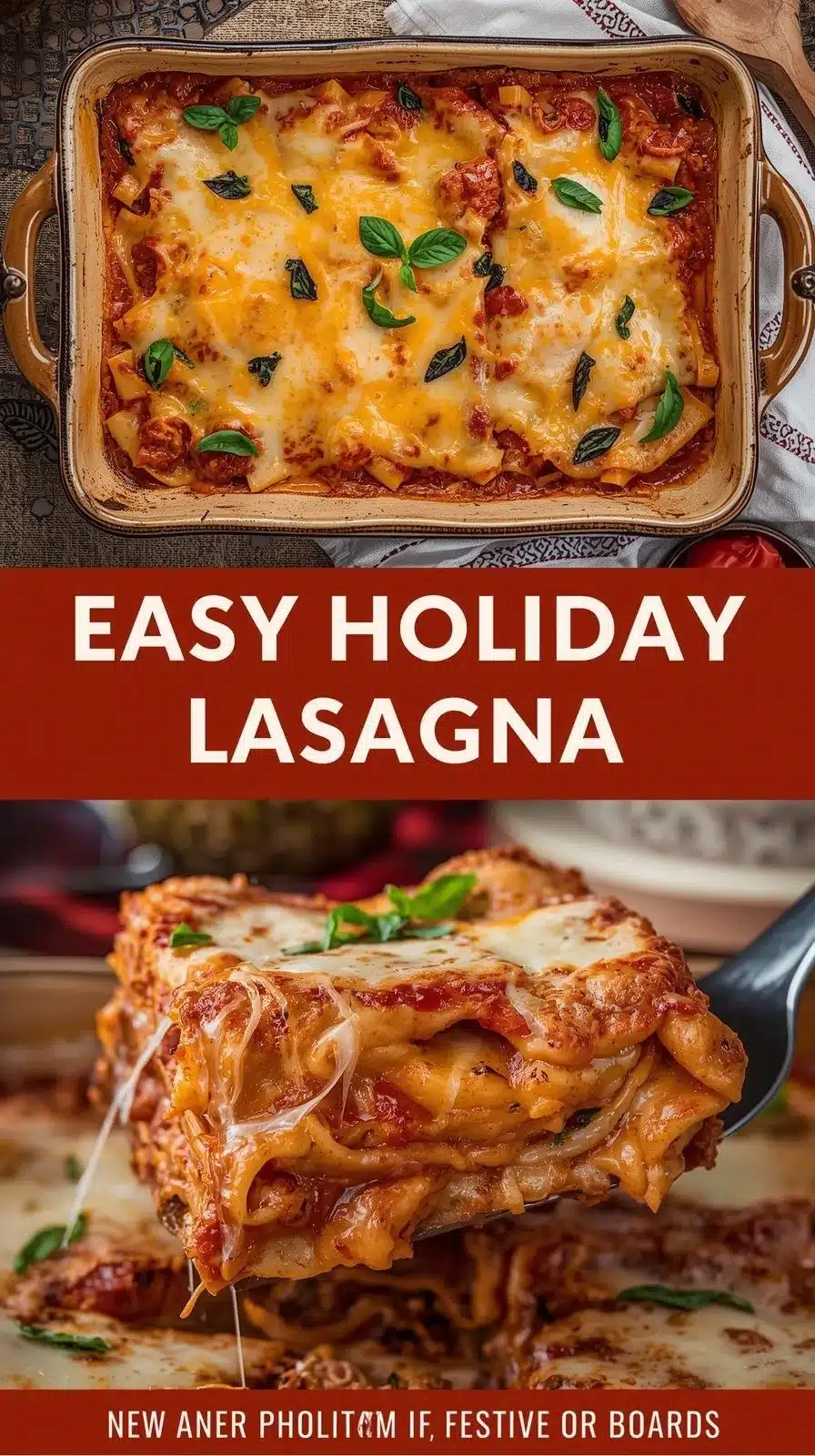 Delicious easy holiday lasagna recipe for festive gatherings