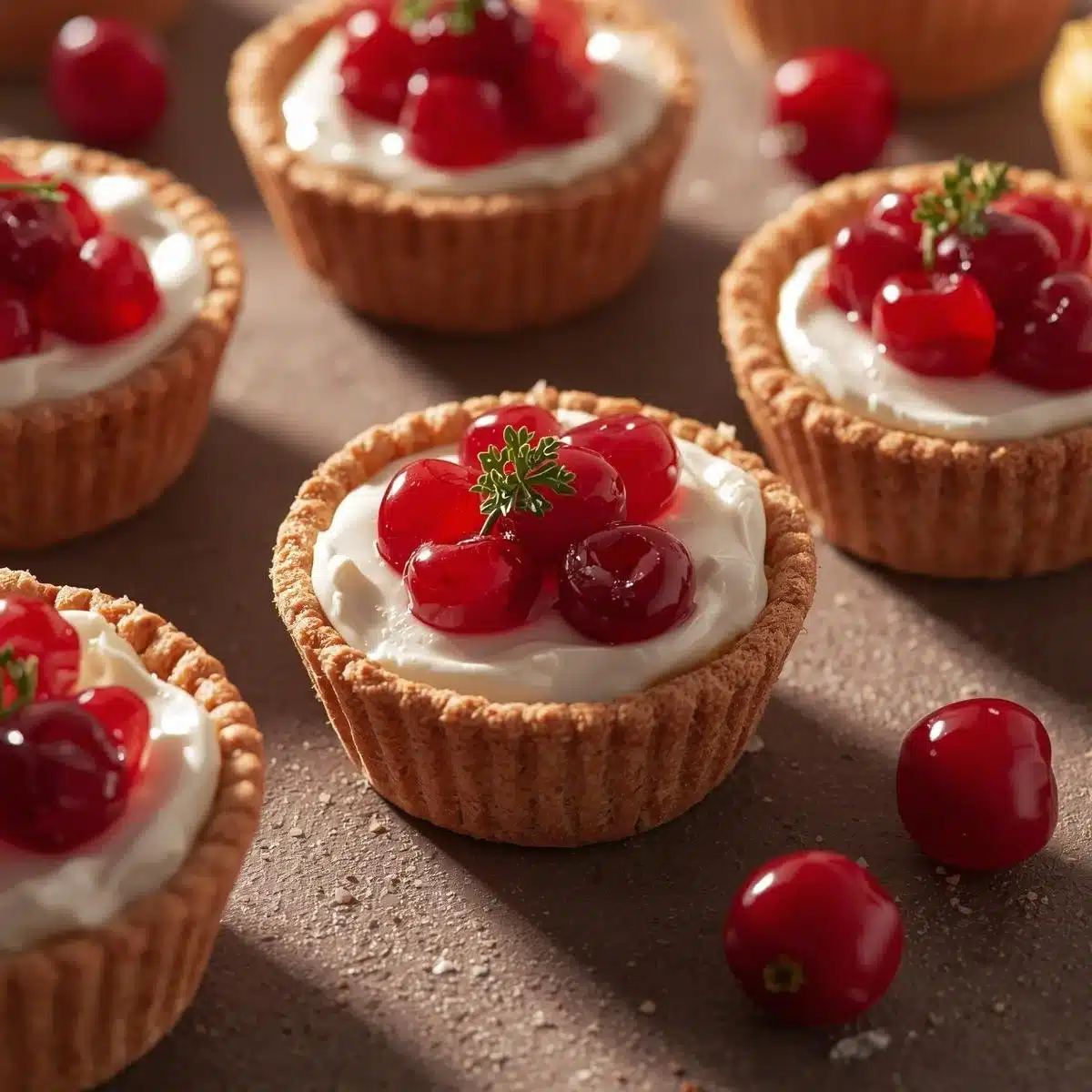 Cranberry Hot Pepper Jelly Cream Cheese Cups appetizer