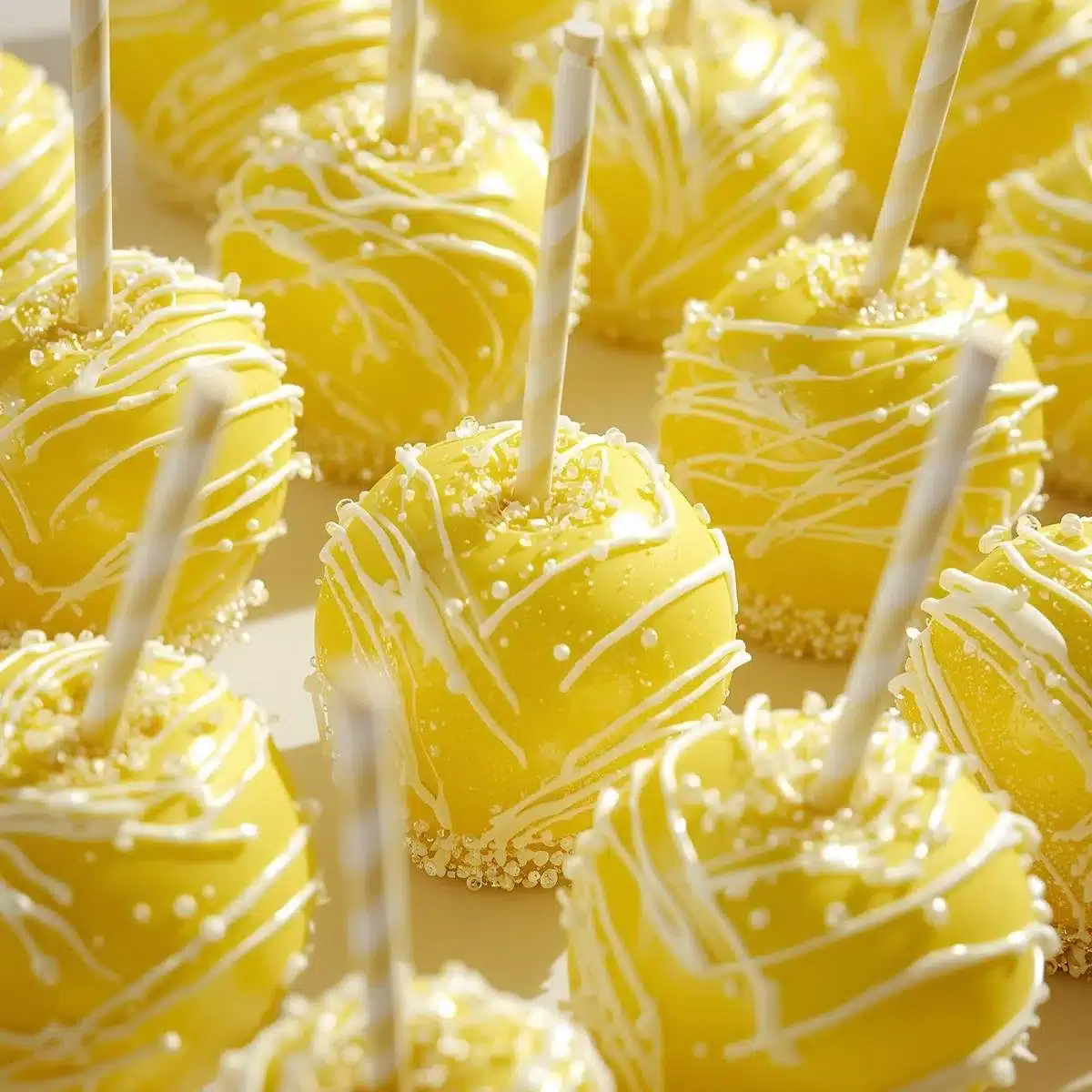 Pineapple Lemonade Candy Apples decorated for a festive treat.