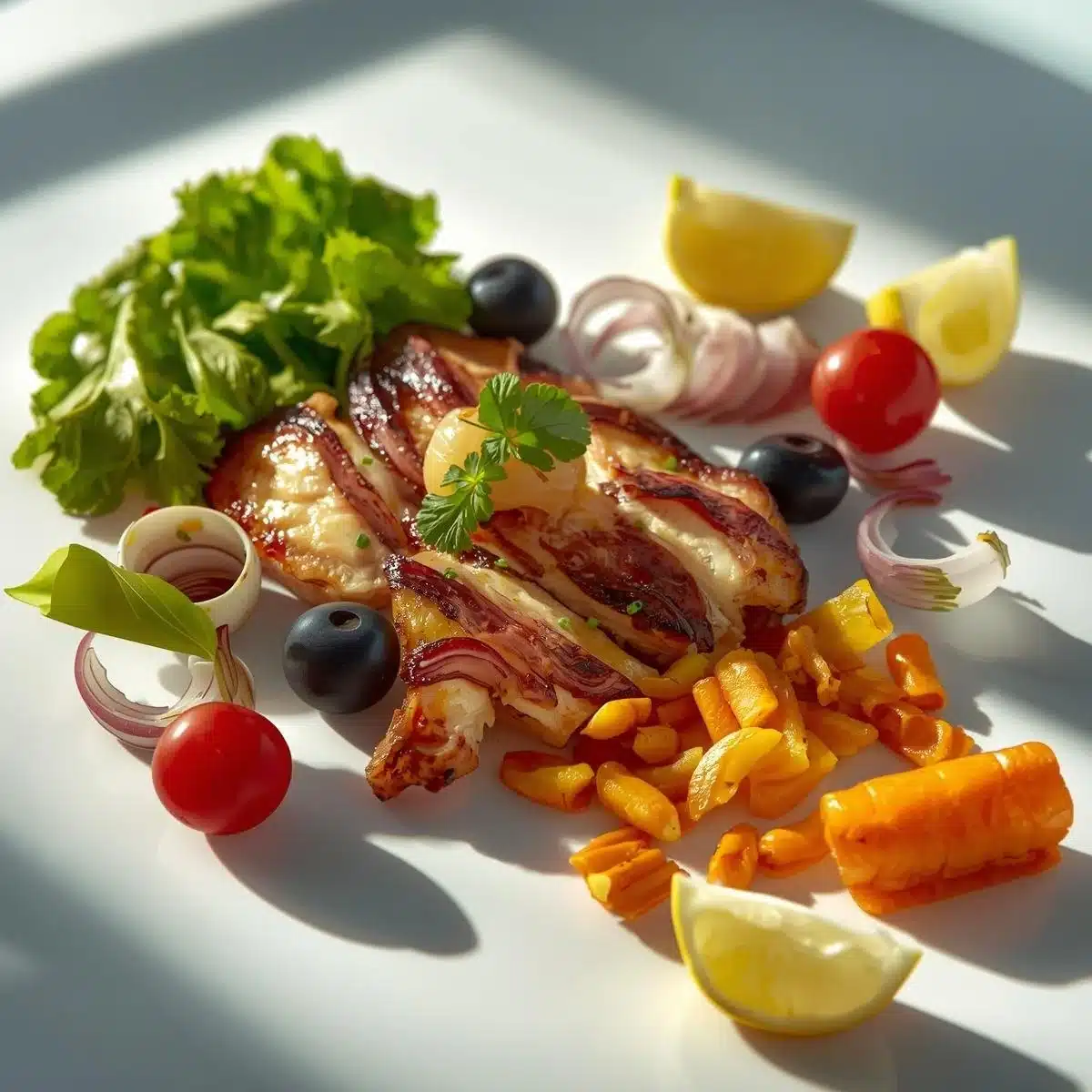 Delicious healthy low carb dinner recipe featuring fresh vegetables and protein