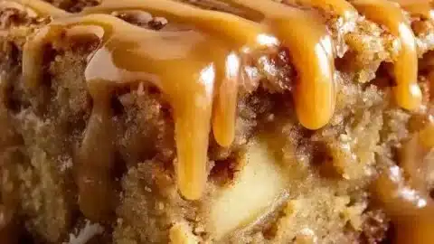 Delicious homemade apple brownies topped with a rich maple glaze