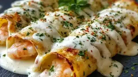 Cheesy crab and shrimp tortilla bombs served on a plate