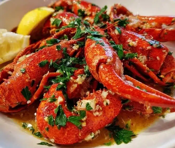 Iraq Lobster served on a plate, showcasing its vibrant color and texture.