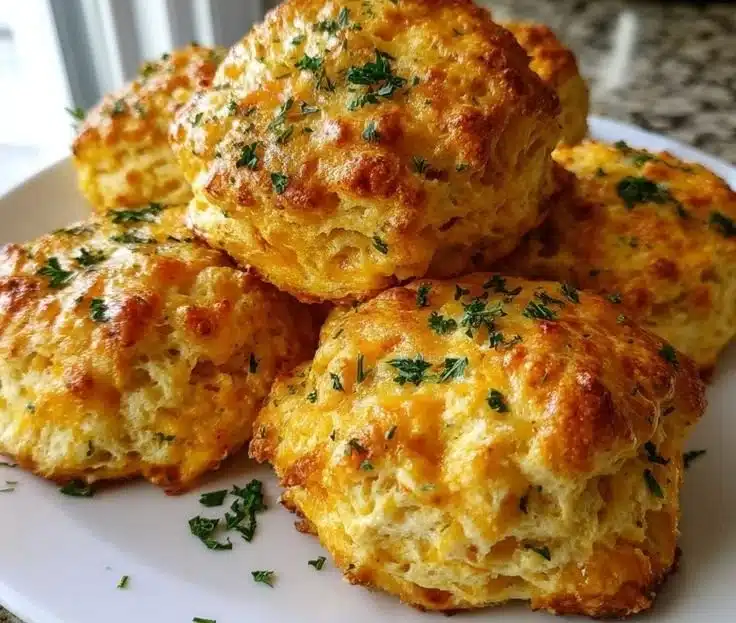 Keto Red Lobster Cheddar Bay Biscuits served in a basket