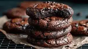 Delicious no-bake peanut butter chocolate cookies on a plate