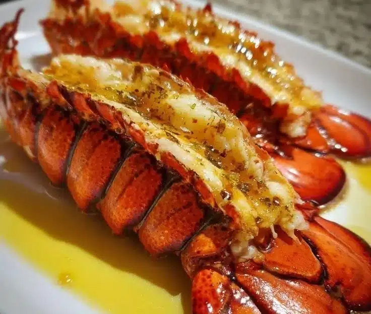 Deliciously warmed pre-cooked lobster served on a plate