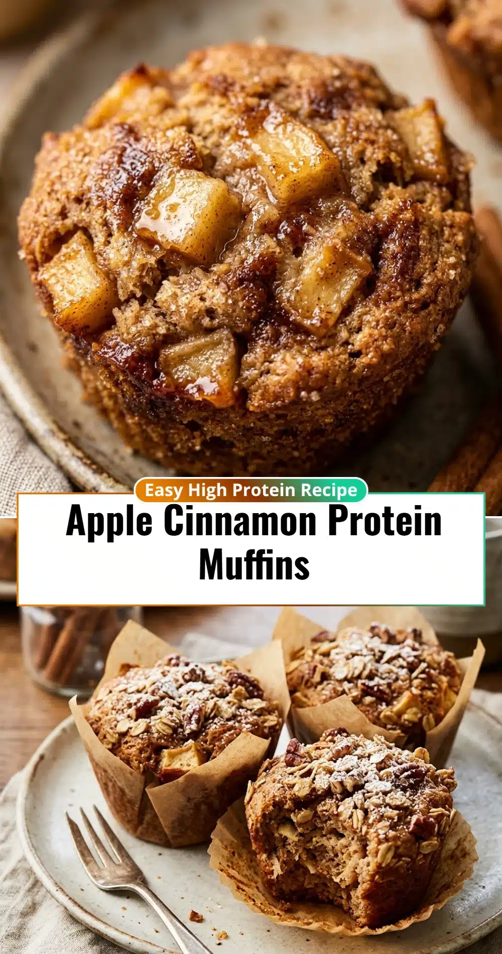Apple Cinnamon Protein Muffins