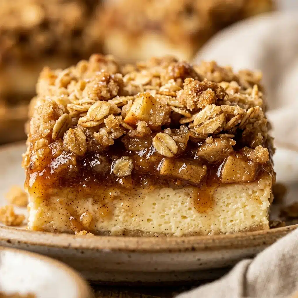 Apple Crumble Cheesecake Bars