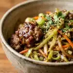 Beef Cabbage Egg Roll Bowl