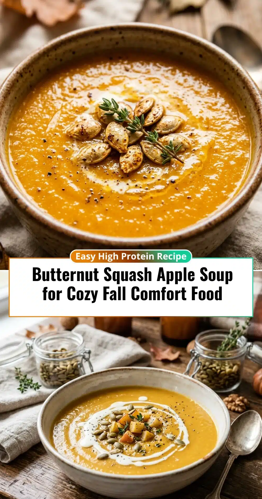 Butternut Squash Apple Soup for Cozy Fall Comfort Food