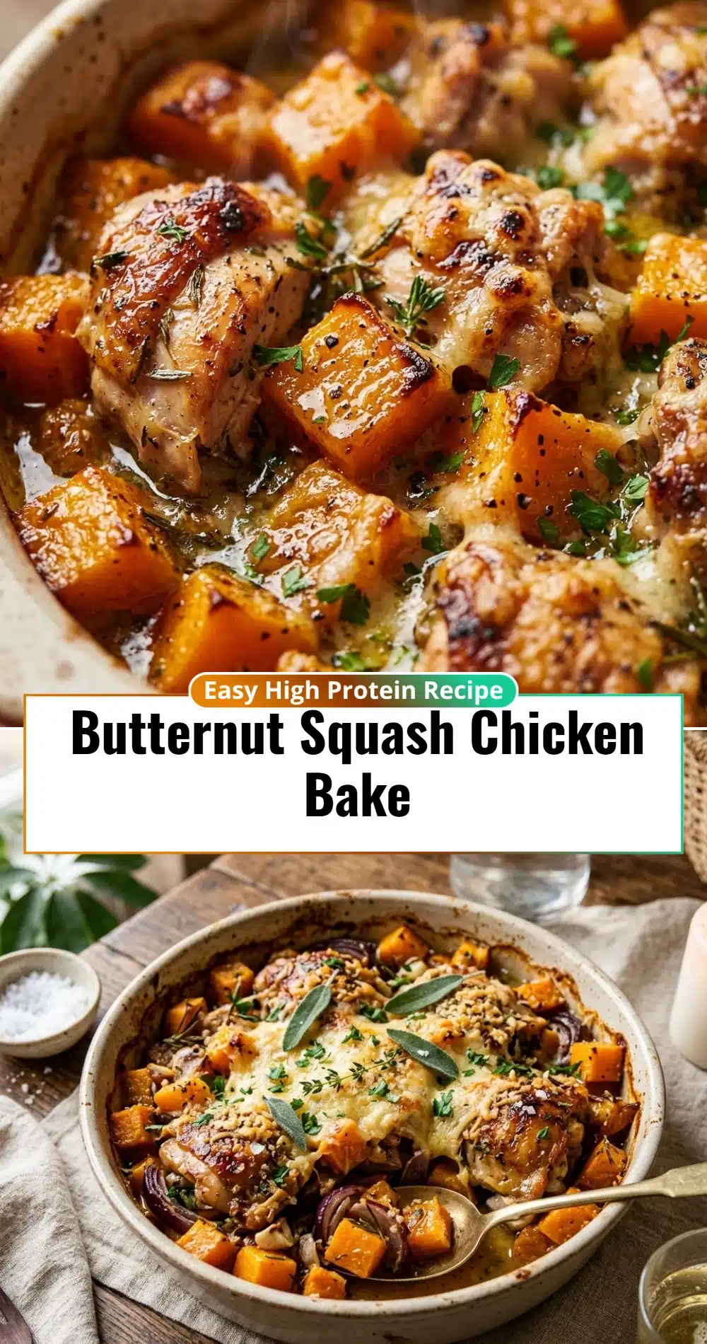 Butternut Squash Chicken Bake