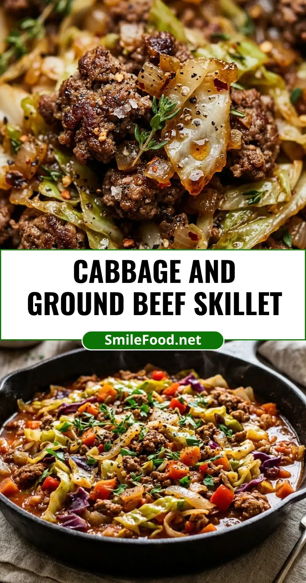 Cabbage and Ground Beef Skillet
