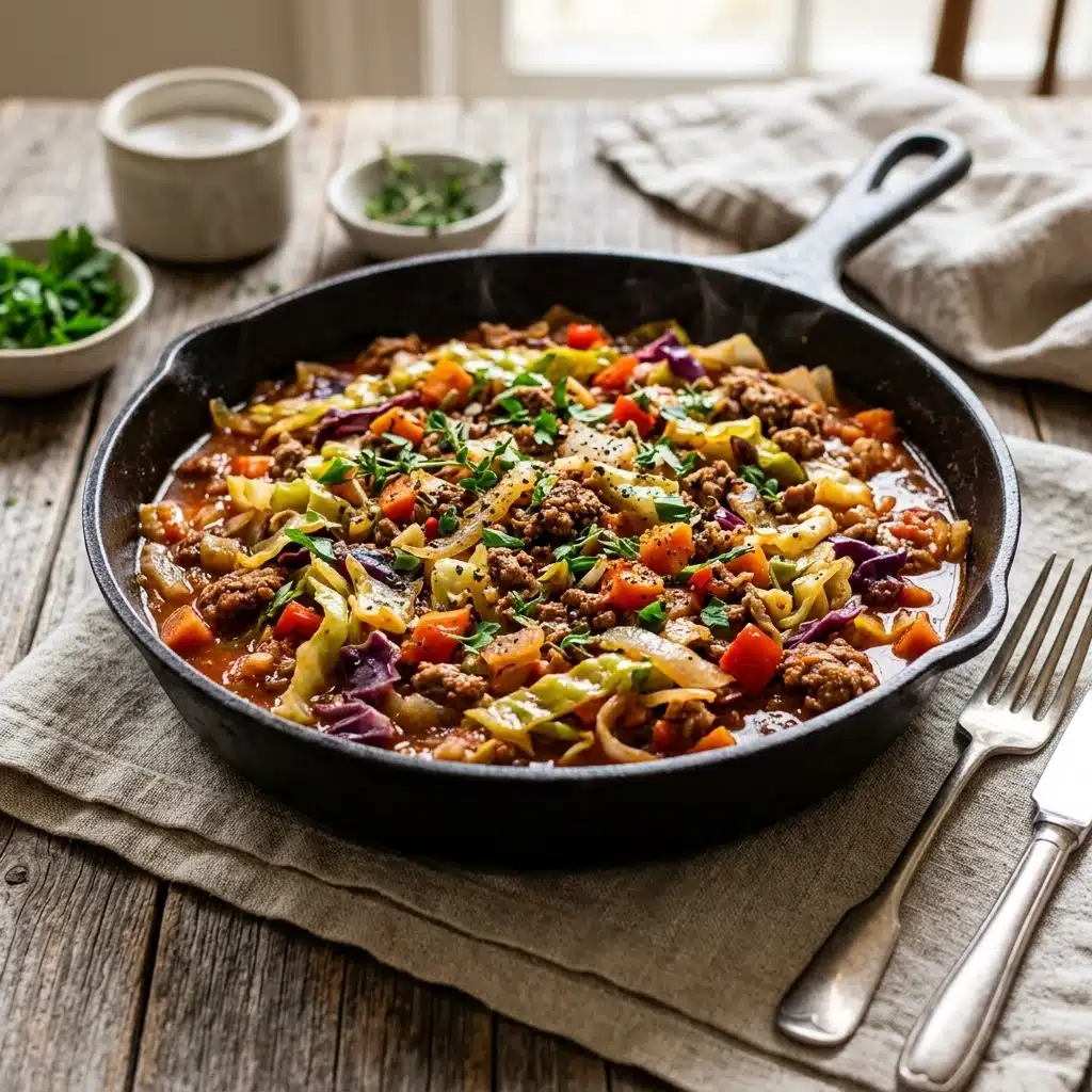 Cabbage and Ground Beef Skillet
