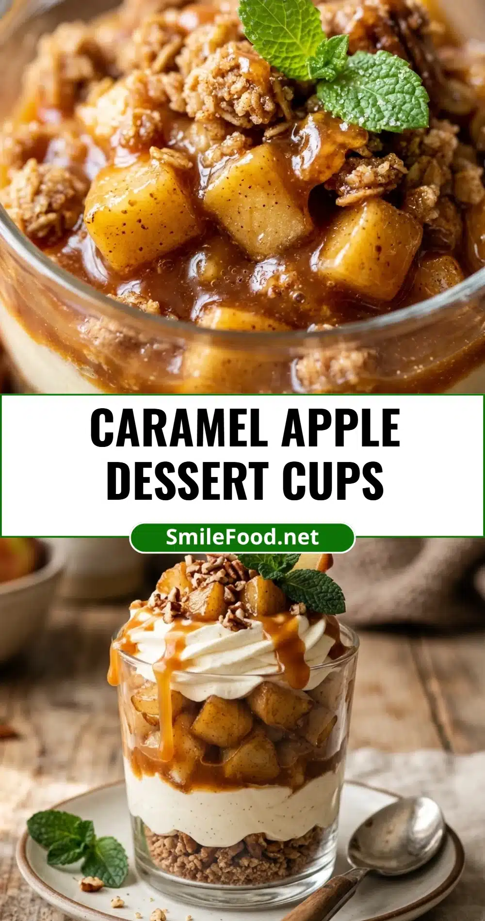 Caramel Apple Dessert Cups