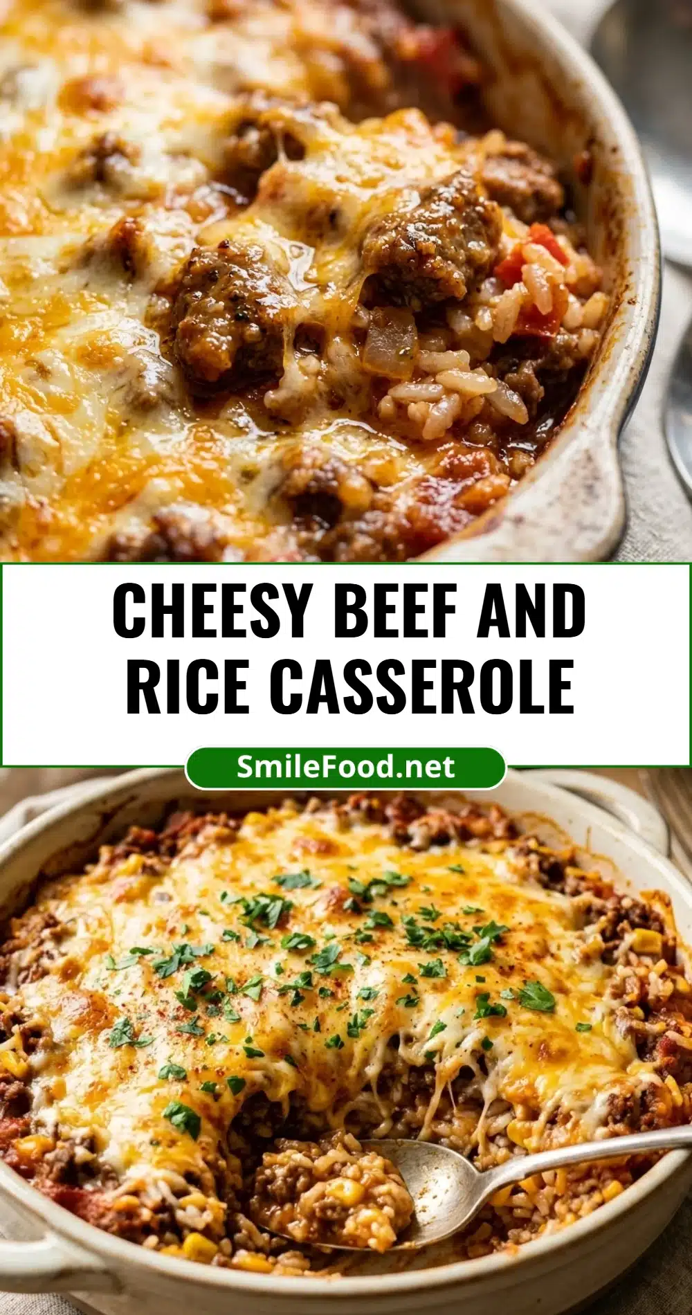 Cheesy Beef and Rice Casserole