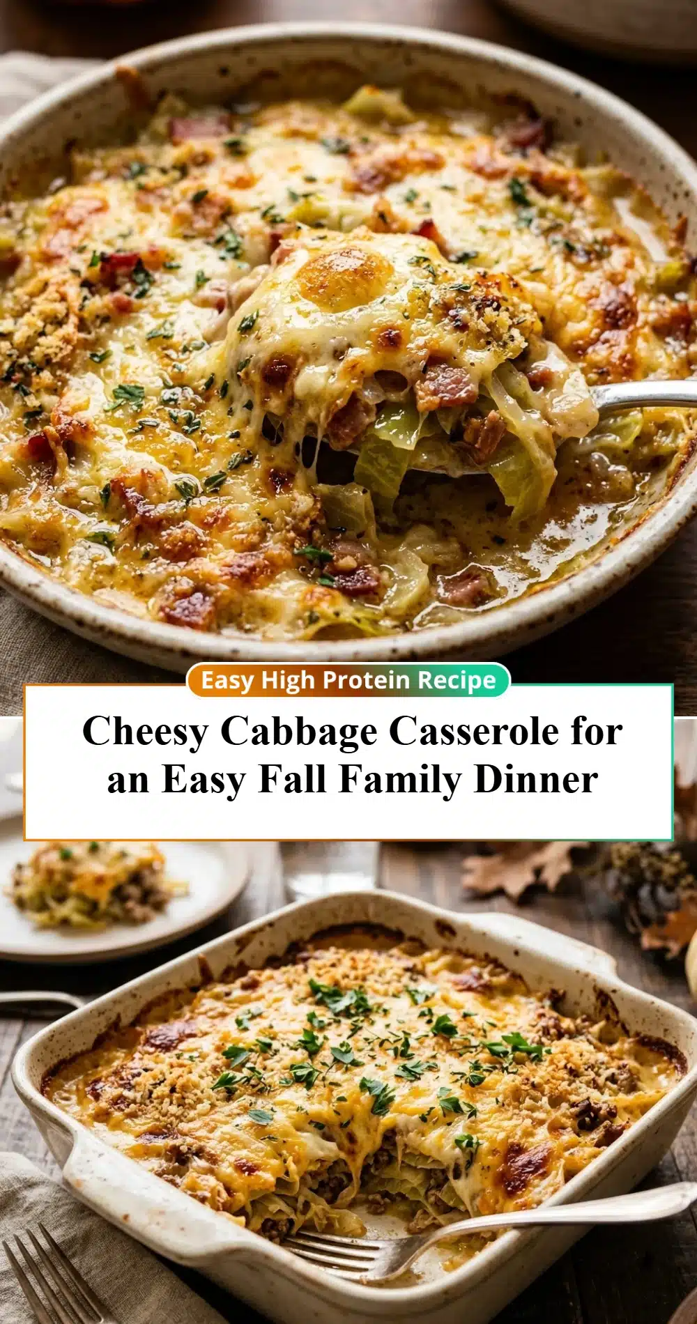 Cheesy Cabbage Casserole for an Easy Fall Family Dinner