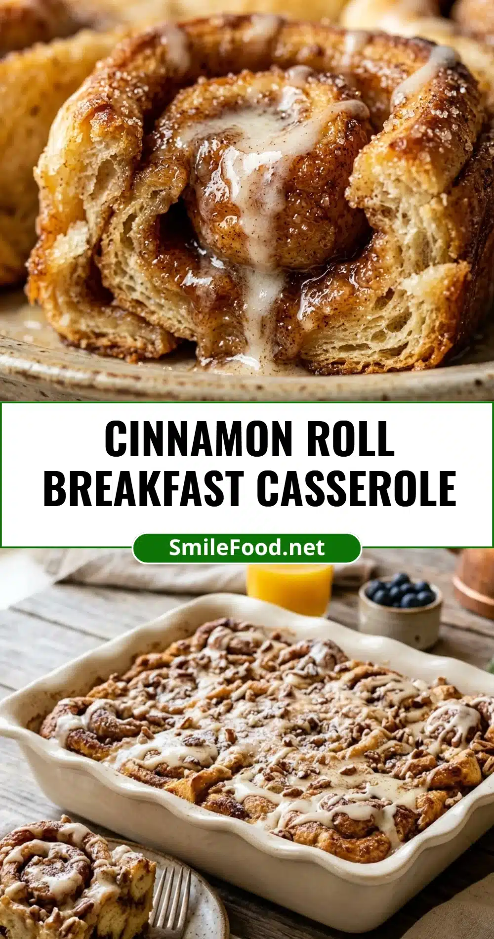 Cinnamon Roll Breakfast Casserole