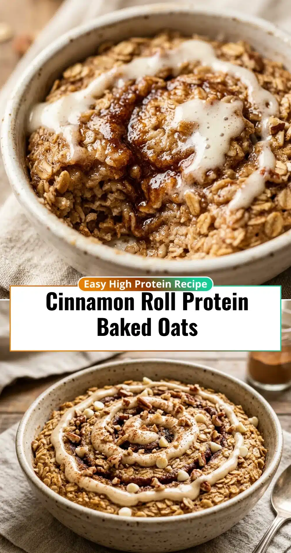Cinnamon Roll Protein Baked Oats