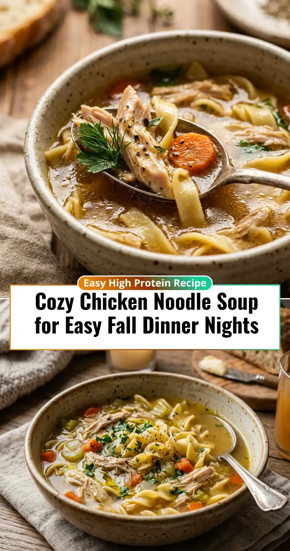 Cozy Chicken Noodle Soup for Easy Fall Dinner Nights
