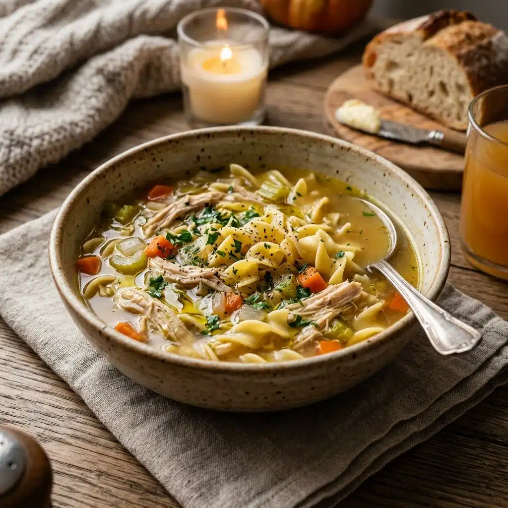Cozy Chicken Noodle Soup for Easy Fall Dinner Nights