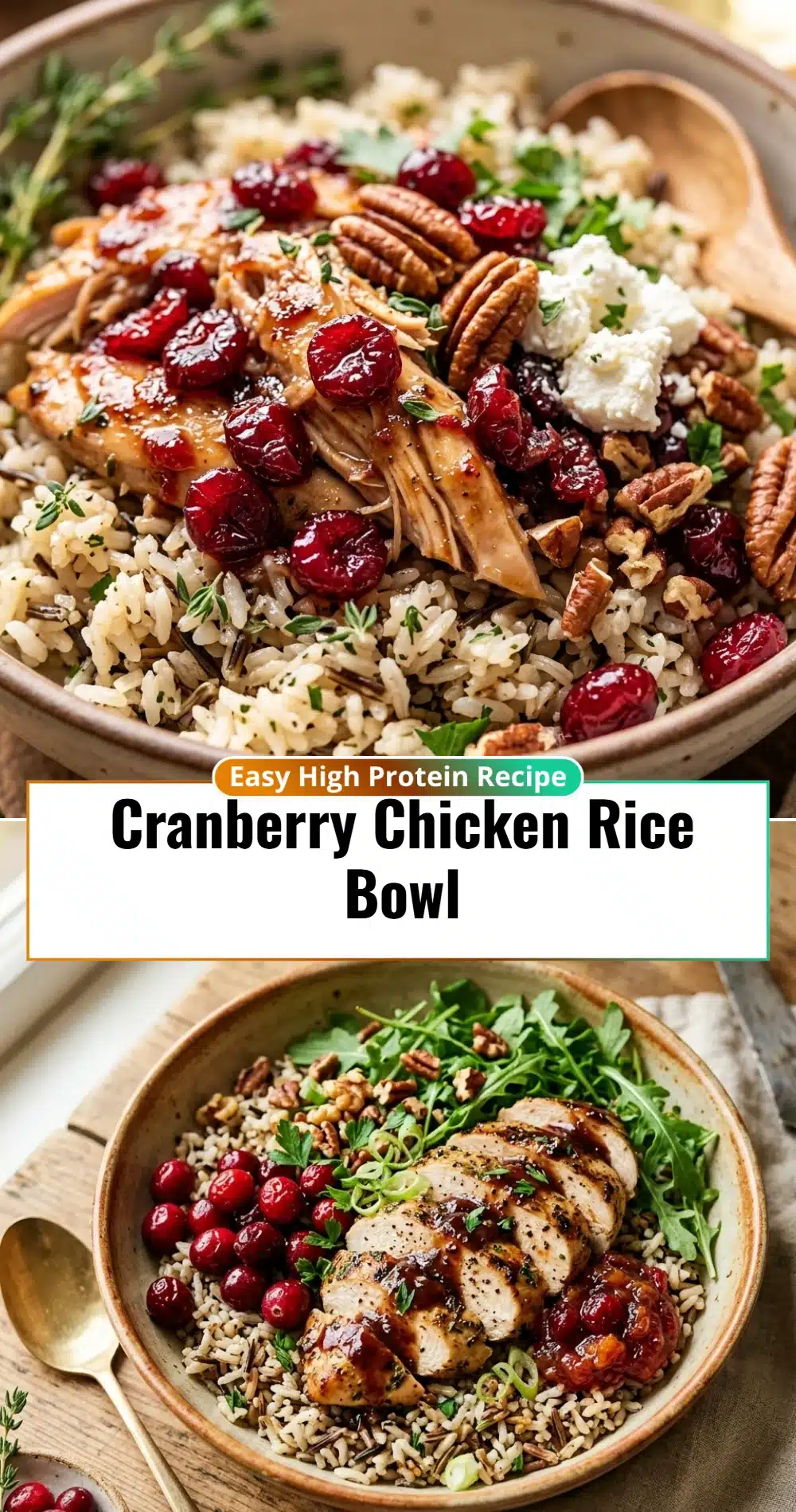 Cranberry Chicken Rice Bowl
