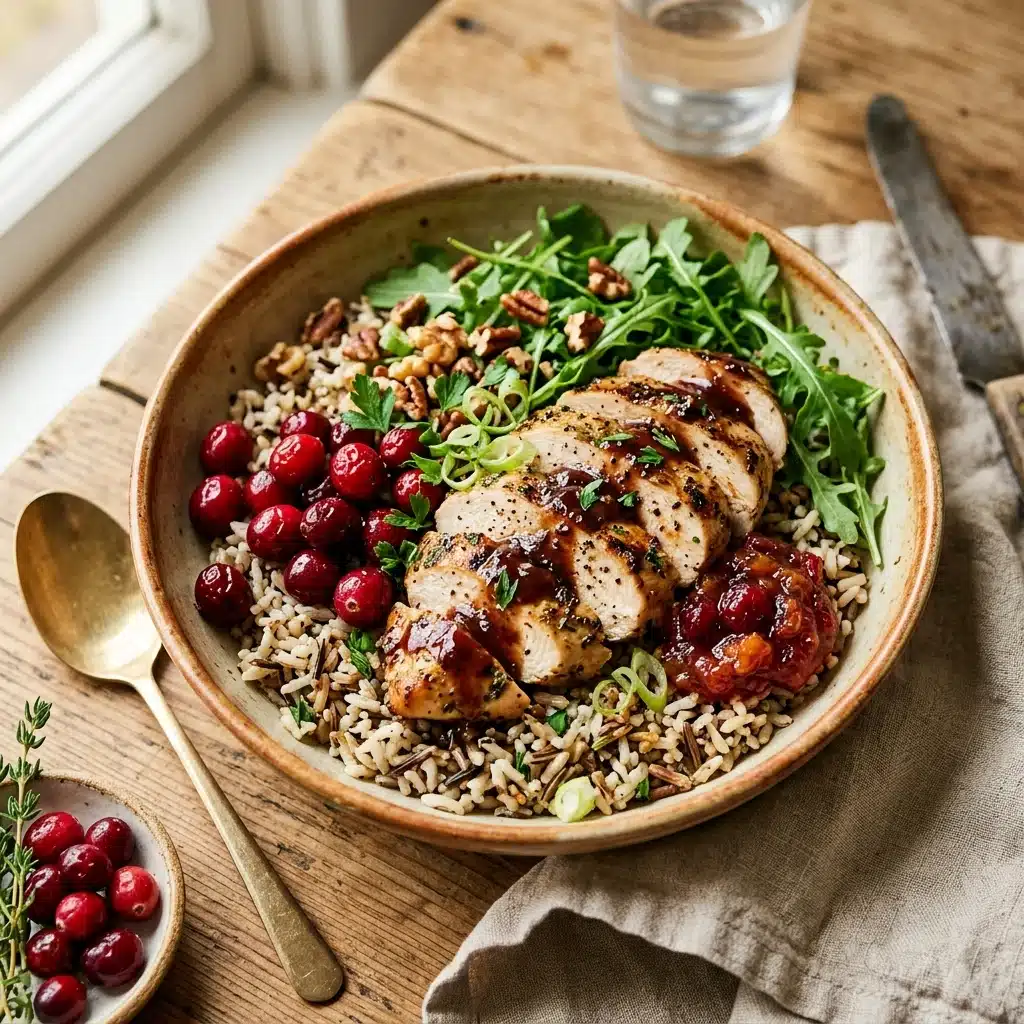 Cranberry Chicken Rice Bowl