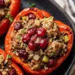 Cranberry Turkey Stuffed Peppers