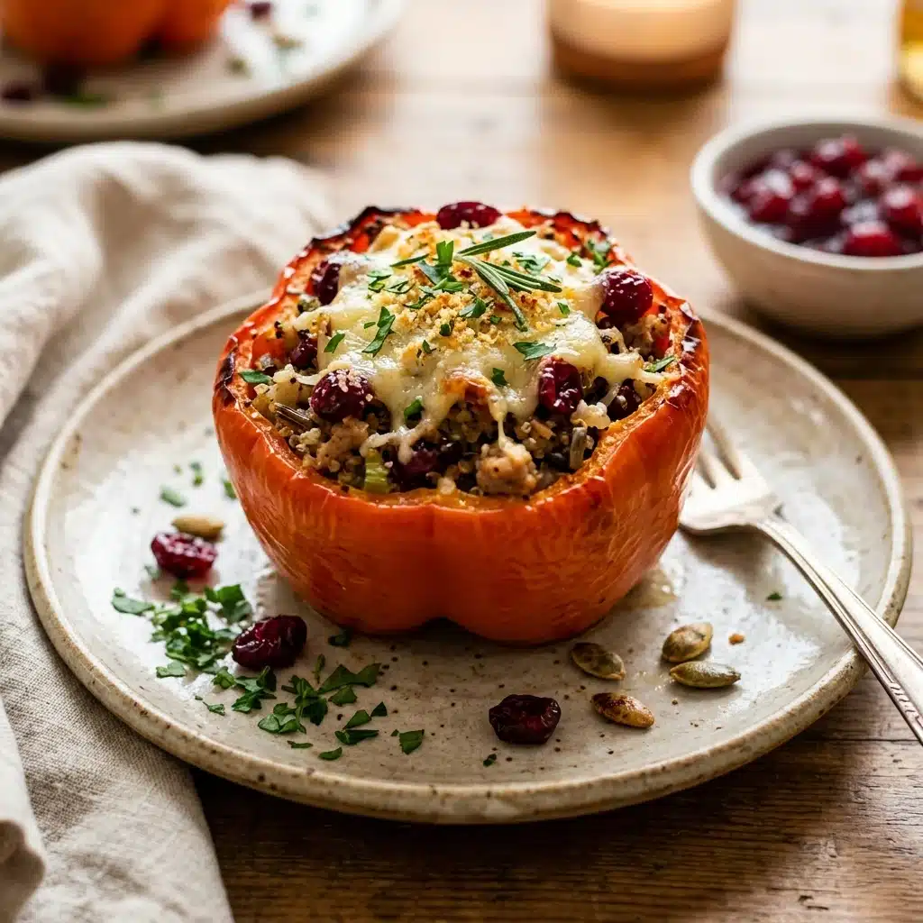Cranberry Turkey Stuffed Peppers