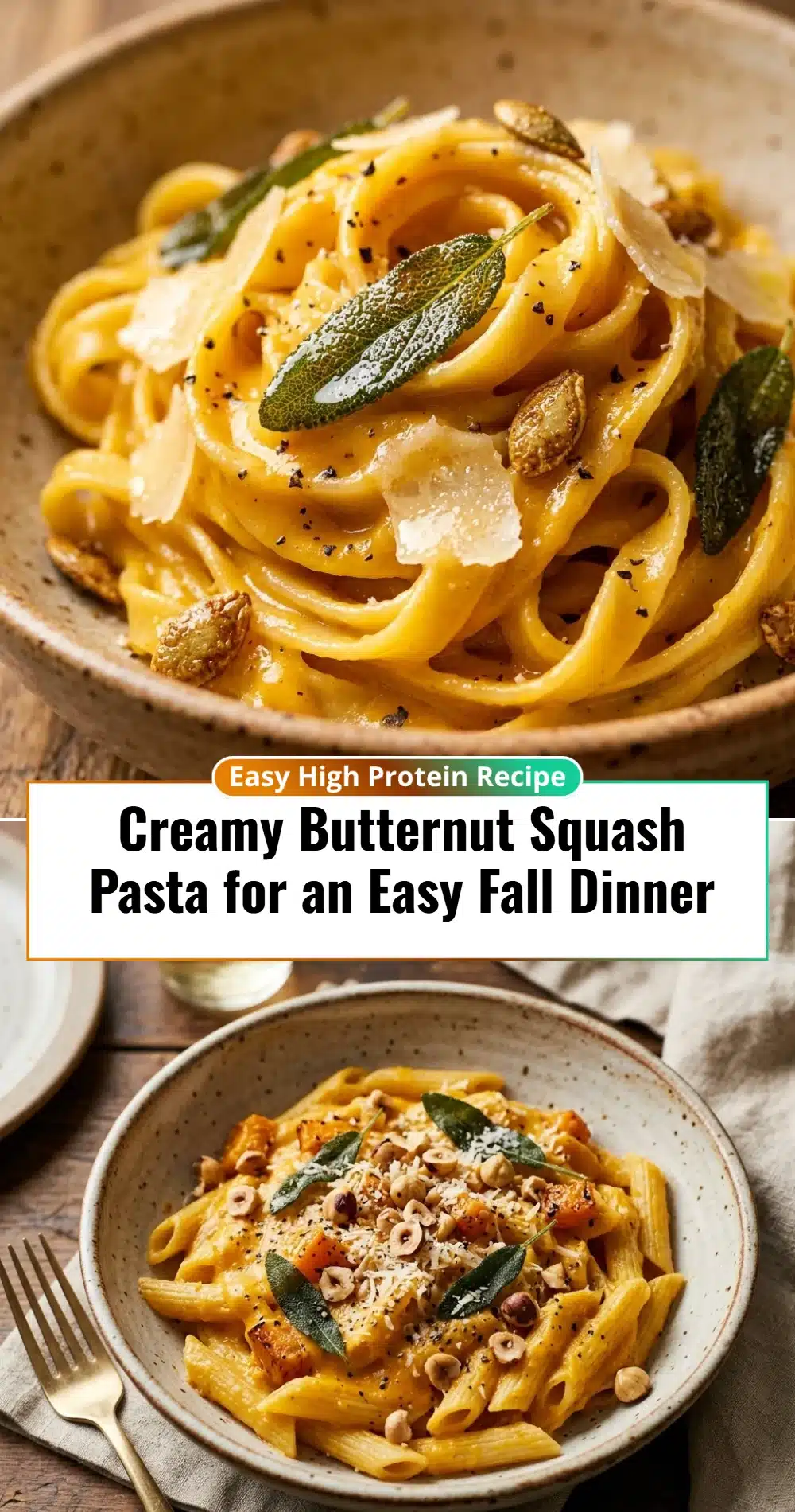 Creamy Butternut Squash Pasta for an Easy Fall Dinner