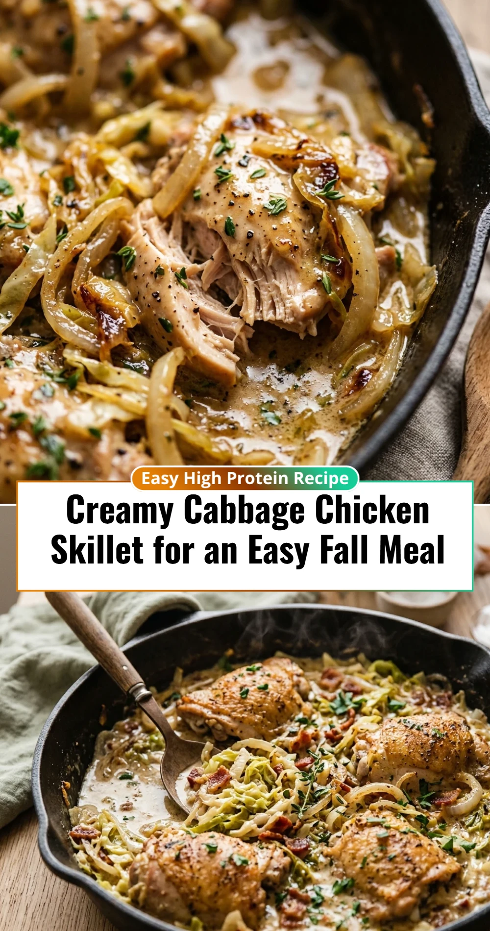 Creamy Cabbage Chicken Skillet for an Easy Fall Meal