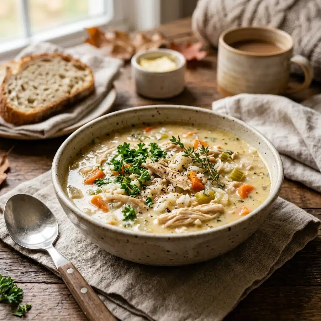 Creamy Chicken and Rice Soup for a Cozy Fall Meal