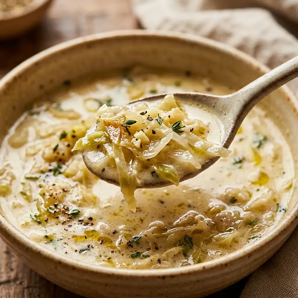 Creamy Garlic Cabbage Soup for Easy Fall Comfort Food