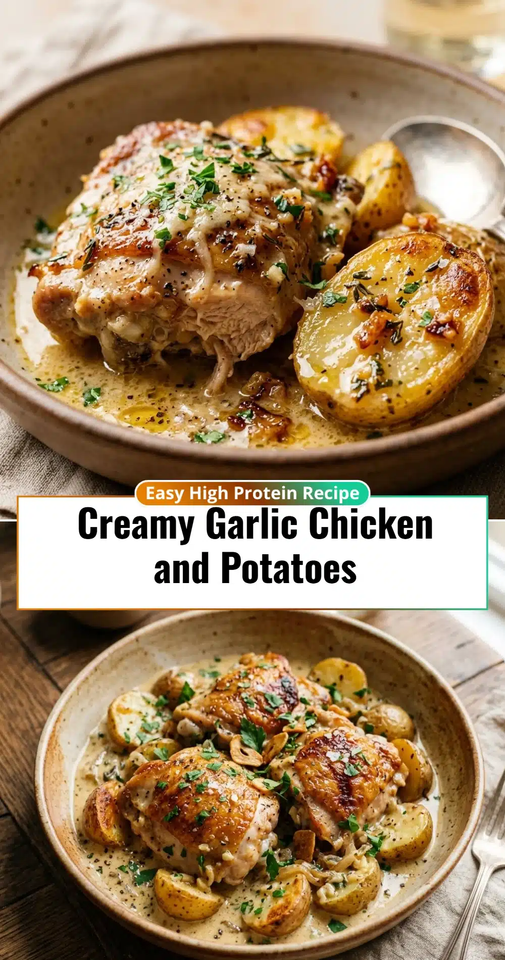 Creamy Garlic Chicken and Potatoes