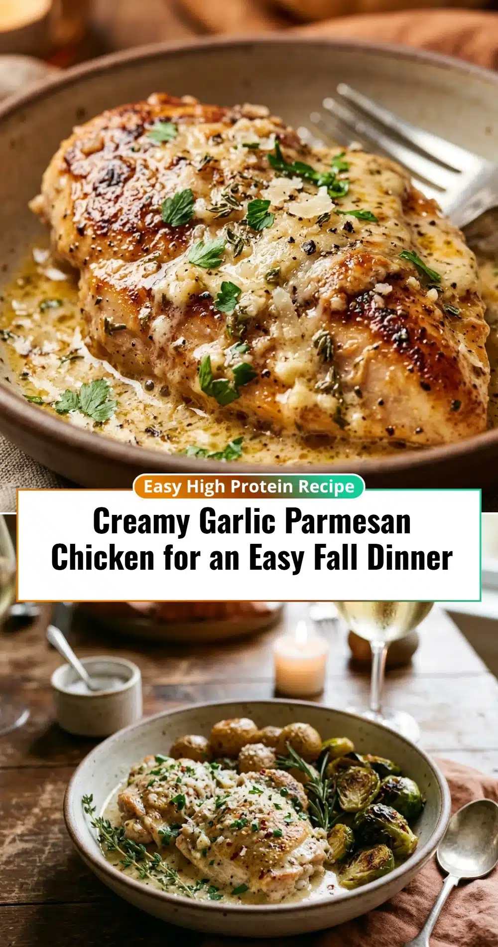 Creamy Garlic Parmesan Chicken for an Easy Fall Dinner