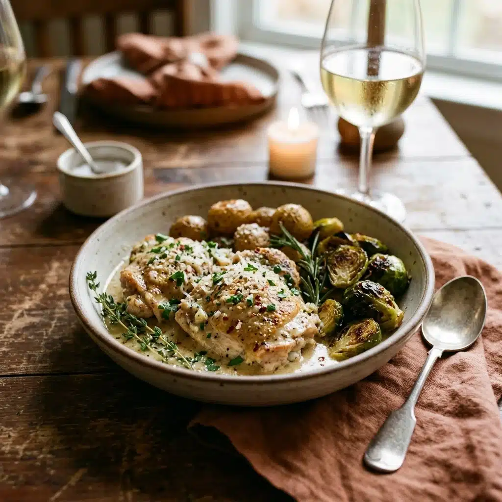 Creamy Garlic Parmesan Chicken for an Easy Fall Dinner