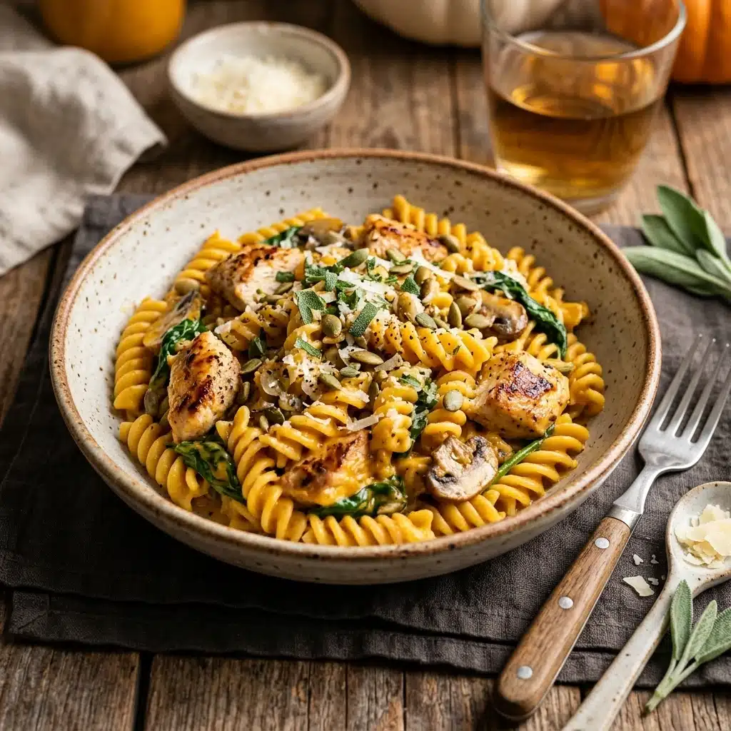 Creamy Pumpkin Chicken Pasta