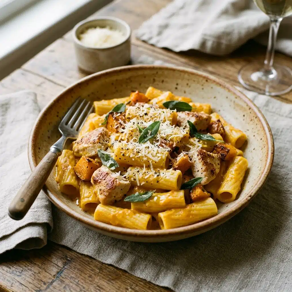 Creamy Pumpkin Chicken Pasta