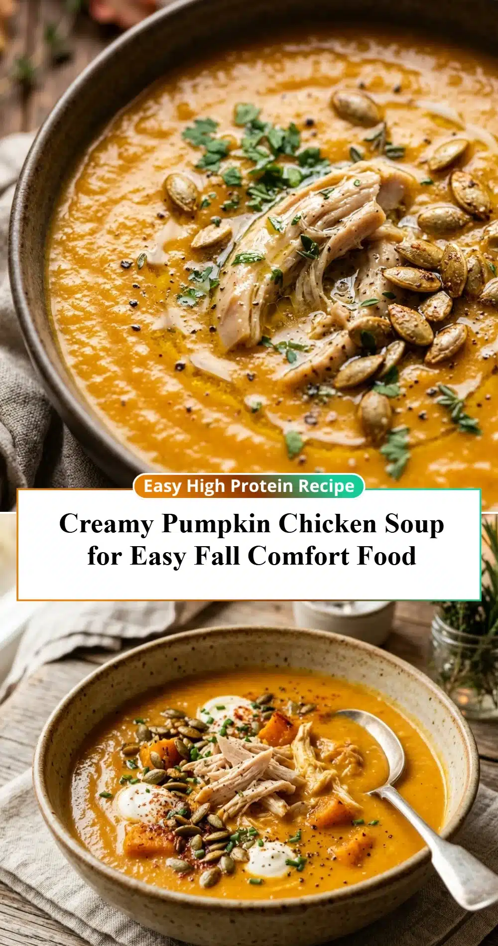 Creamy Pumpkin Chicken Soup for Easy Fall Comfort Food