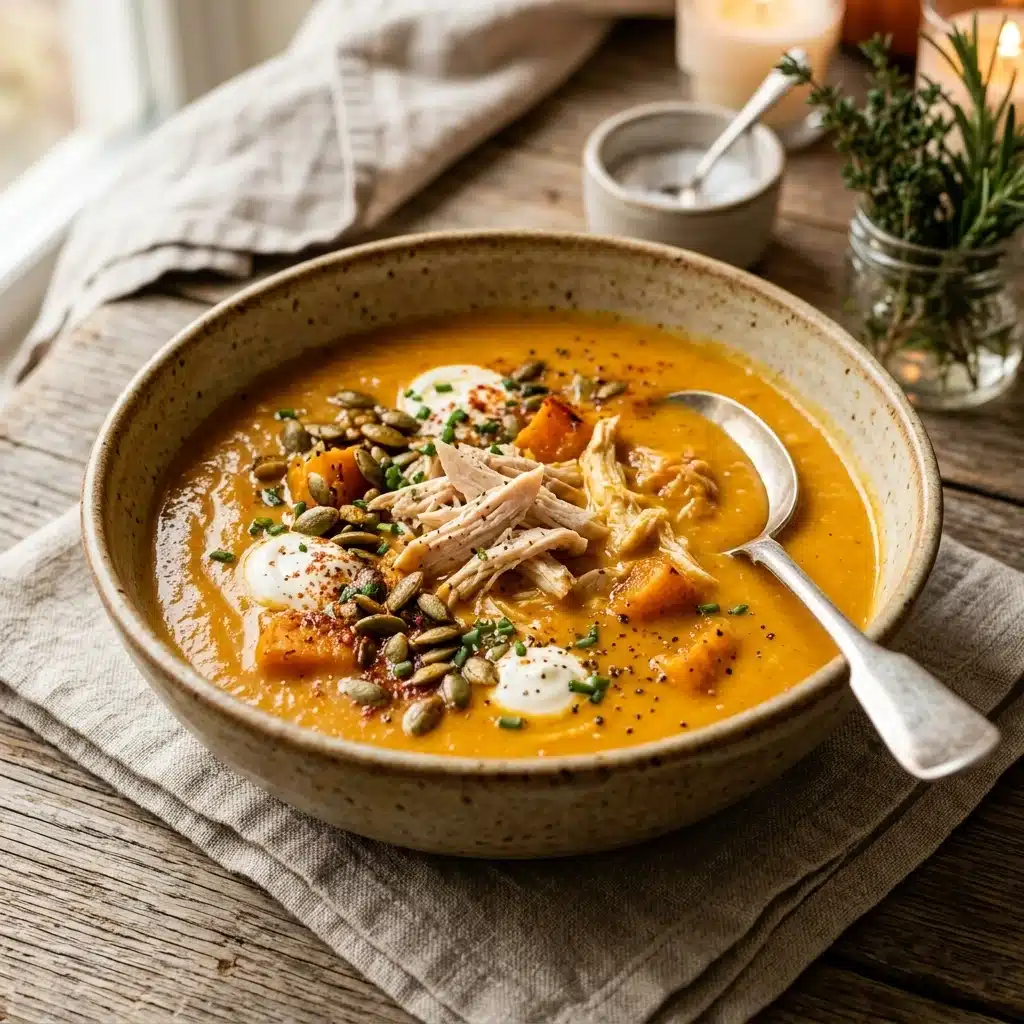 Creamy Pumpkin Chicken Soup for Easy Fall Comfort Food