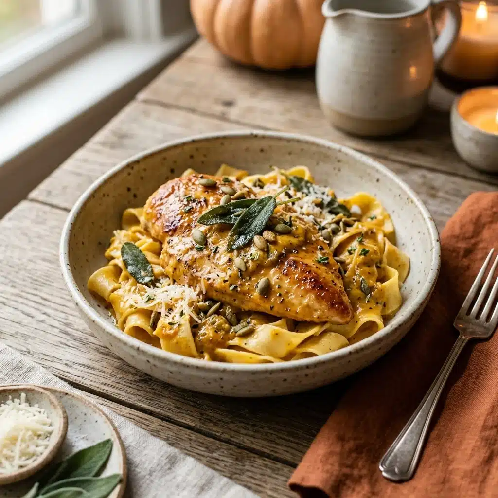 Creamy Pumpkin Parmesan Chicken for an Easy Fall Dinner