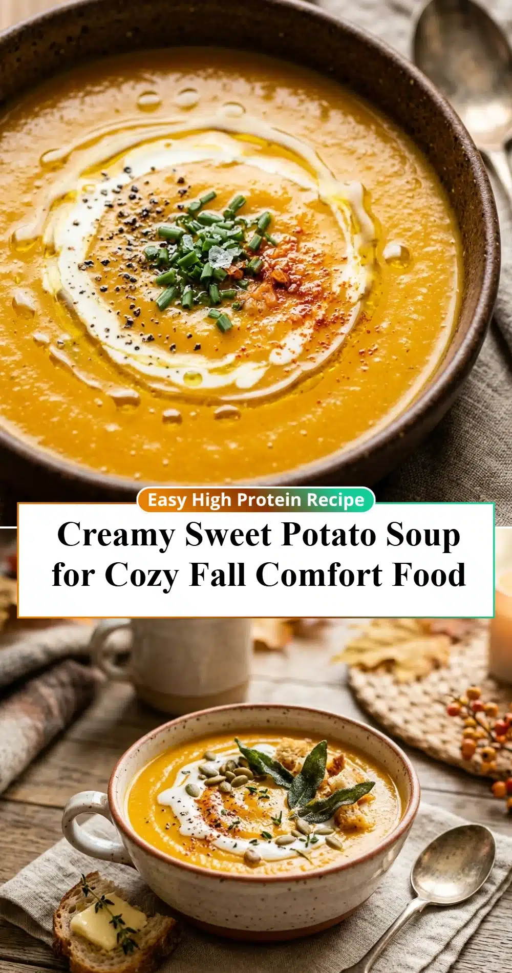 Creamy Sweet Potato Soup for Cozy Fall Comfort Food