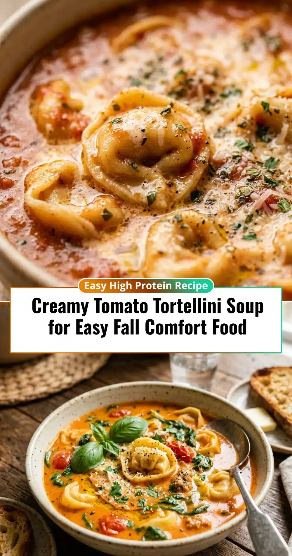 Creamy Tomato Tortellini Soup for Easy Fall Comfort Food