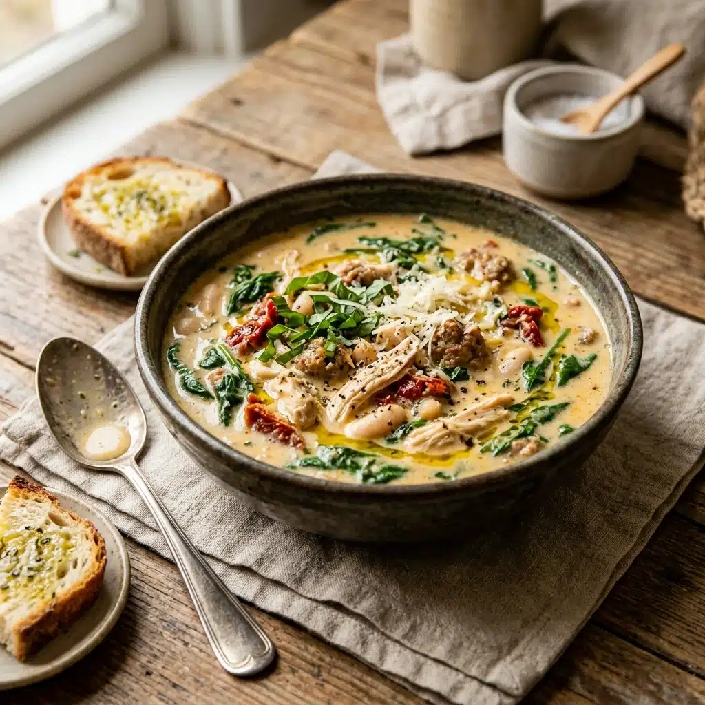 Creamy Tuscan Chicken Soup