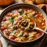 Golumpki Soup with Ground Beef for Cozy Fall Comfort Food