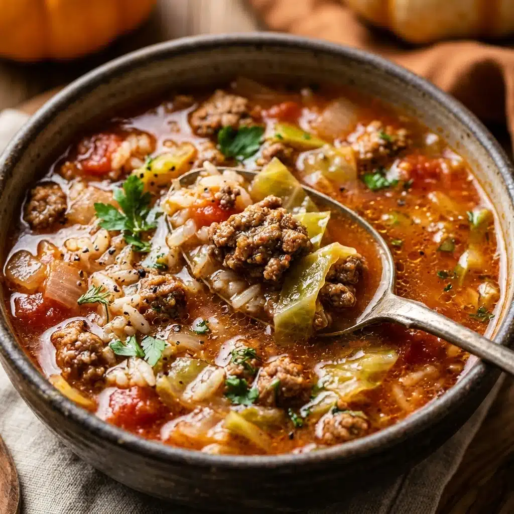Golumpki Soup with Ground Beef for Cozy Fall Comfort Food