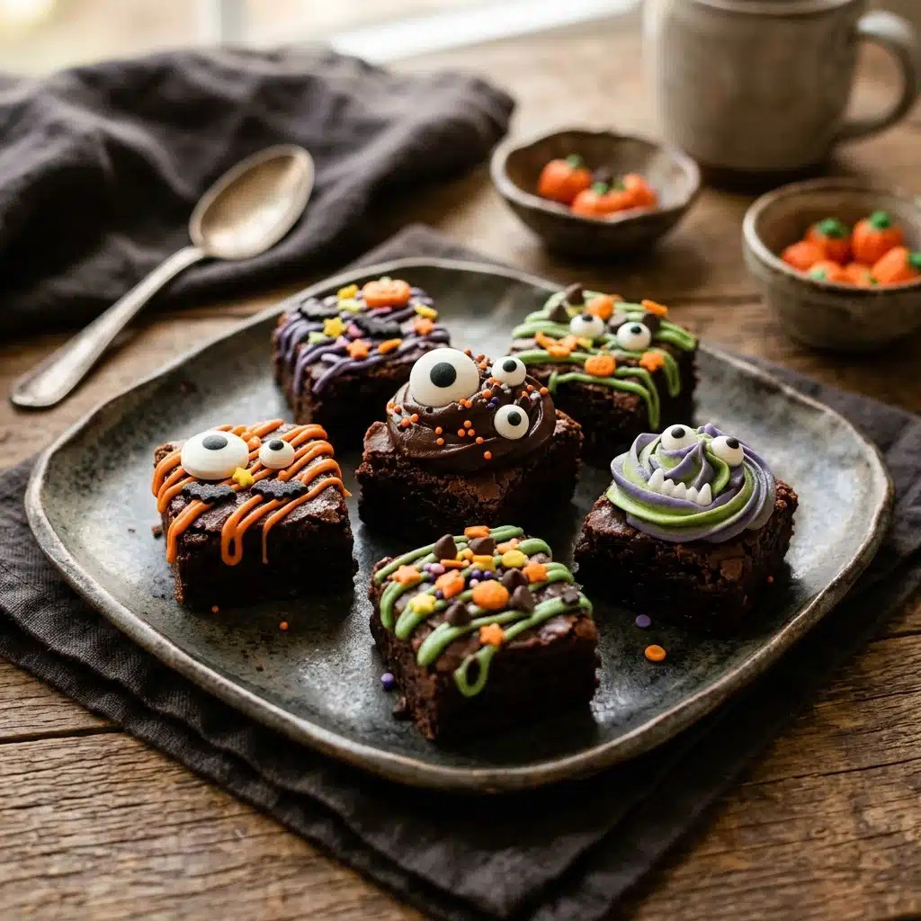 Halloween Monster Brownie Bites