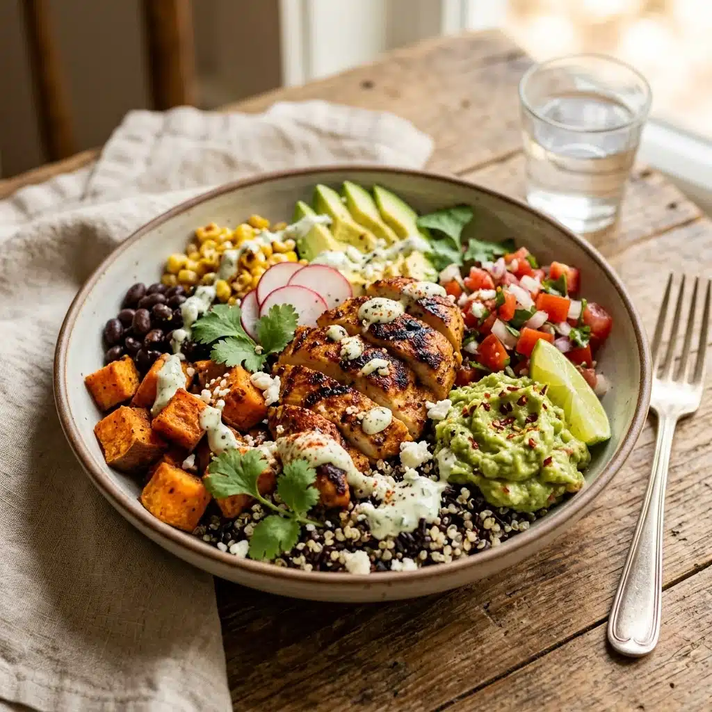 High-Protein Chicken Burrito Bowl
