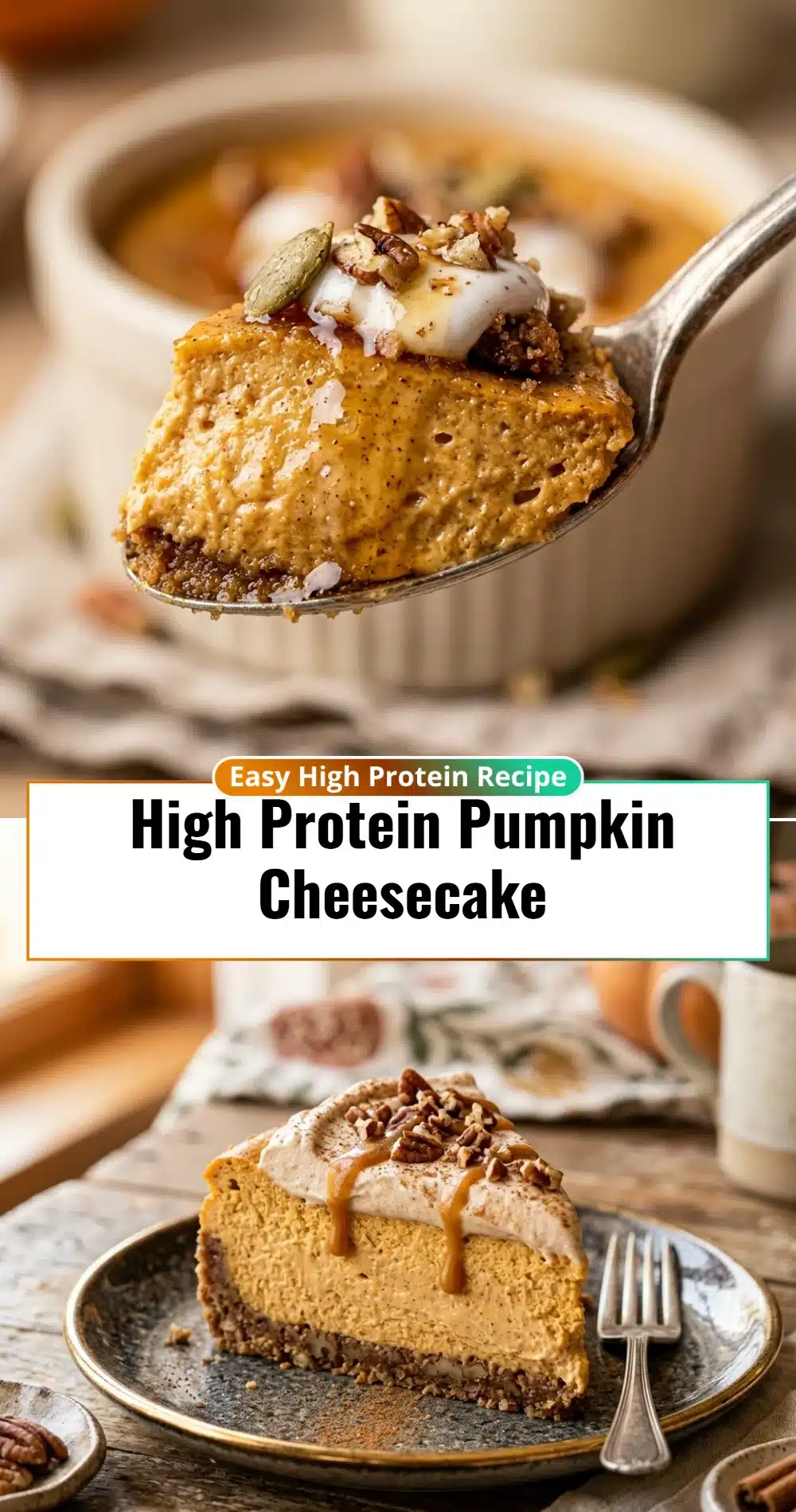High Protein Pumpkin Cheesecake