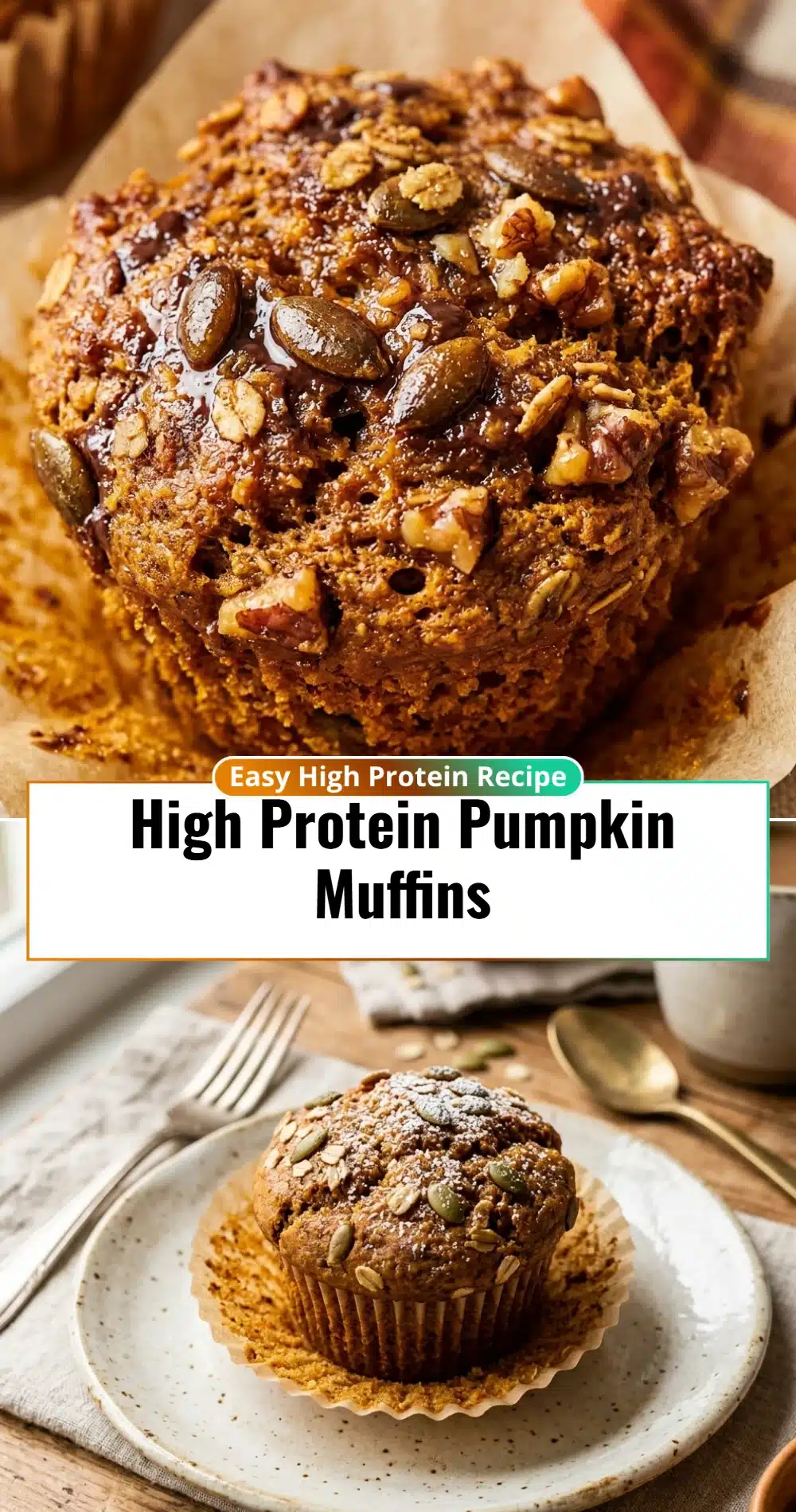 High Protein Pumpkin Muffins